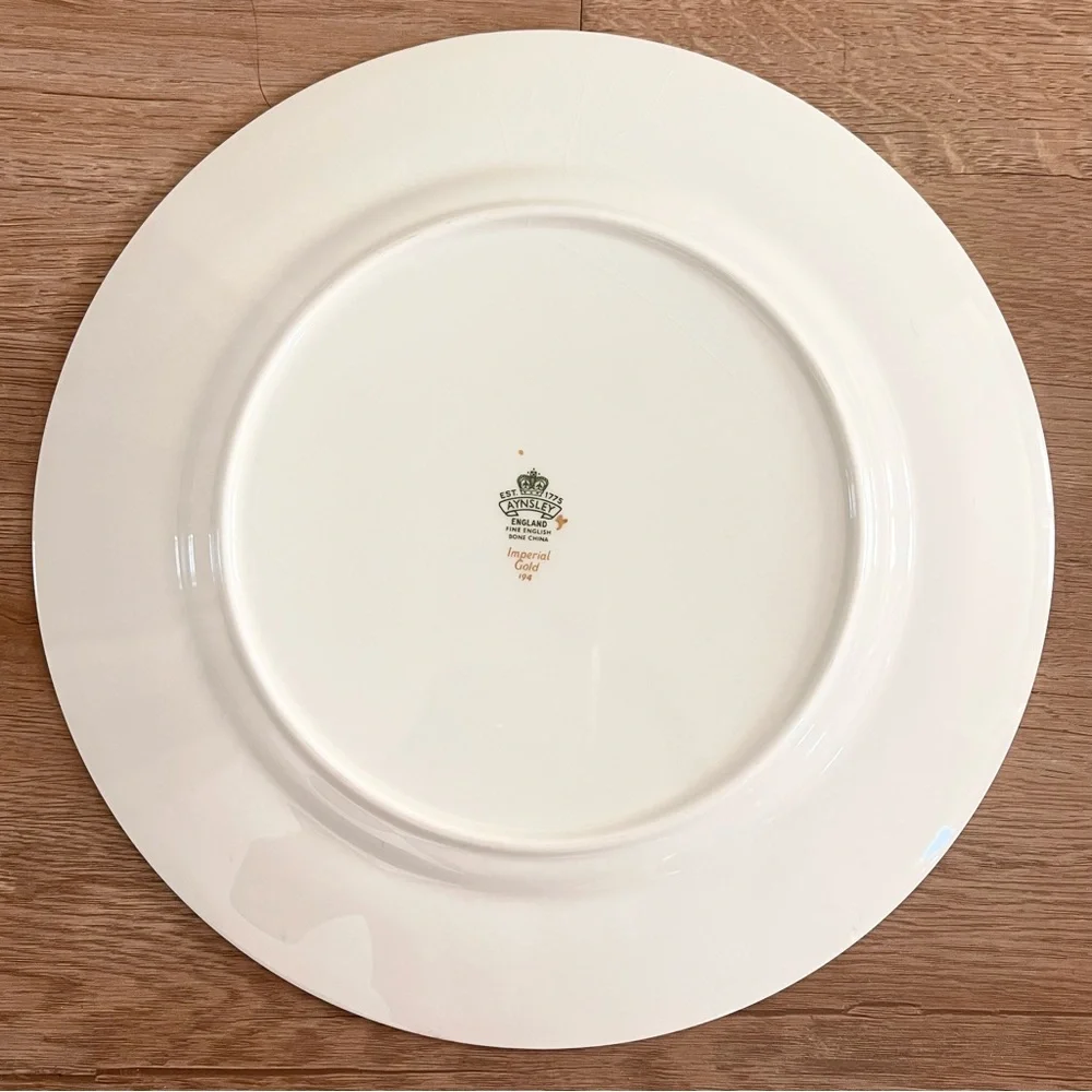 Aynsley England‎ John Imperial Gold 194 Dinner Plate 10.5” Fine Bone China